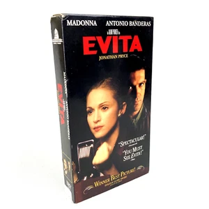 Evita VHS 1997 - VCR Video Tape Movie - Madonna Antonio Banderas - Picture 1 of 9