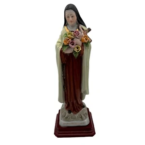 St Therese of Lisieux Statue Saint Little Flower Antique Porcelain Figure - Picture 1 of 10