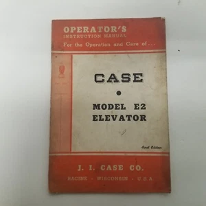 Case Model E2 Elevator Operator's Manual, Form 5447 3M 10-50, 1st Edition - Picture 1 of 5