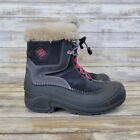 Columbia Omni-Heat Bugaboot Insulated Winter Snow Boots Youth Size 4 Gray/Pink