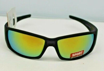 Gafas de sol Everlast negras y amarillas deportivas envolventes para hombre 100 % UV 015793-116 NUEVAS Foto 1 de 4