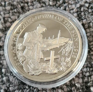 'At the Going Down of the Sun' 1914-18 WWI Centenary, 2018 Gibraltar Half Crown - Picture 1 of 5