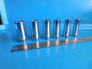 USED,MAC TOOLS "9/16, 5/8, 11/16, 3/4, 13/16, 7/8 IN. "3/8 IN. DR. DEEP SOCKETS - Picture 1 of 6