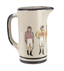 KENTUCKY DERBY INSPIRED: 1 Quart Pitcher Off To The Races - Bar Pitcher - Picture 1 of 7