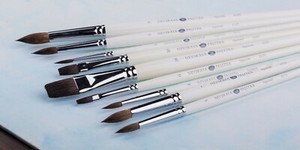 Squirrel Brush Artist NEVSKAYA PALITRA Flat Professional LONG Handle RUSSIA