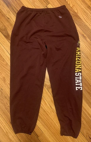 Vintage Arizona State Sun Devils Champion Sweatpants Maroon Sz L Cover