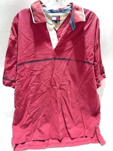Vintage Tommy Hilfiger Rugby Poloshirt Herren rot Größe XL - Bild 1 von 3