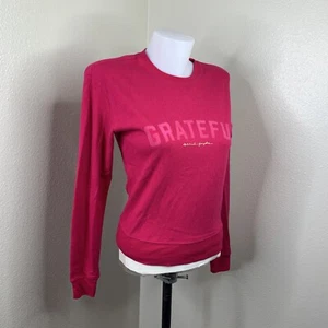 Spiritual Gangster Grateful Spellout Long Sleeve Shirt Pullover Women’s Sz XS - Picture 1 of 7