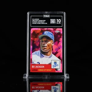 ETIQUETA 10 🚨 2022 Topps Cromo Platino #290 Bo Jackson Fucsia Atomic/100 - Imagen 1 de 4