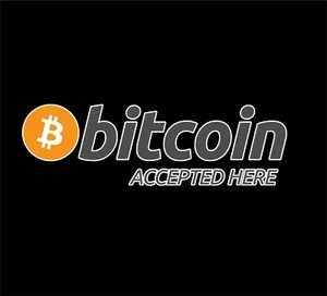 Bitcoin Aceptado Aquí 9" Calcomanía Ventana Pegatina Recortada Criptomoneda Fiat - Imagen 1 de 1