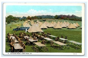 Outdoor Mess Camp Knox Kentucky KY Armee Militär Postkarte C15 - Bild 1 von 2