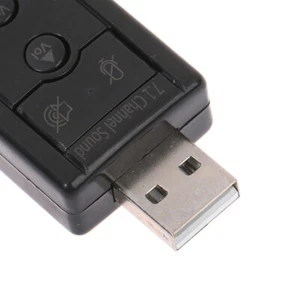 External Mini USB 2.0 3D Virtual 480Mbps 7.1 Channel Audio Sound Card Ada.JN JW - Afbeelding 1 van 12