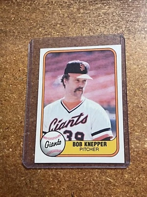 1981 Fleer Baseball # 447 Bob Knepper - Image 1 of 4