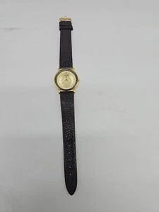 Vintage Women's Gucci Gold Tone Leather Quartz Watch Authentic - Picture 1 of 7