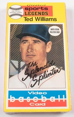 Greatest Sports Legends Ted Williams Video Baseball Card #8 VHS Tape Sealed NEW - Image 1 of 4