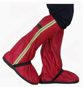 NEW Mens Red Reusable Waterproof Shoes/Boot Covers Size M  Disposable Safety Trs - Picture 1 of 8