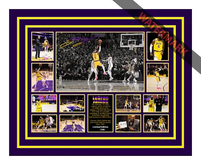 LEBRON JAMES LA LAKERS  LTD ED SIGNED & FRAMED MEMORABILIA RECORD 38,388 POINTS - image 1 of 4