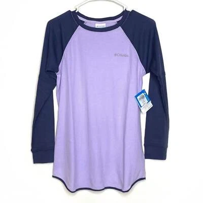 Columbia Girls Size L Trulli Trails Waffle Tunic Purple/Purple Top L/s NWT — 第 1/3 张图片