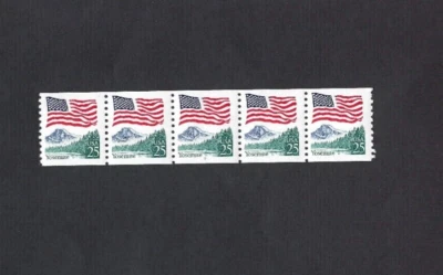 US Stamp Coil PNC5 Scott #2280a P#9 25c Flag over Yosemite Phos Paper, Mottled - Image 1 of 2