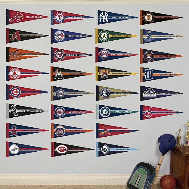 Плакат ARIZONA DIAMONDBACKS 23 дюйма x 9 дюймов командный вымпел MLB Fathead настенная графика - Изображение 1 из 2