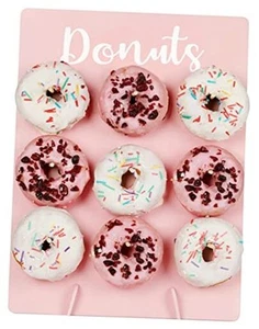 Donut Stand for Party, Donut Wall Holders for Table, Reusable Wood Doughnut - Picture 1 of 7