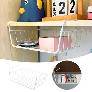 Under Shelf Basket Durable Metal Wire Rack Hanging Shelf Storage Basket New - Picture 1 of 5