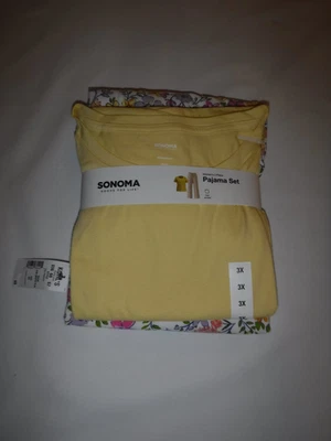 Size Plus 2 Piece Pajama Sets,4X,3X,2X, Croft & Barrow,Multi Color,Cotton & Poly - Image 1 of 4