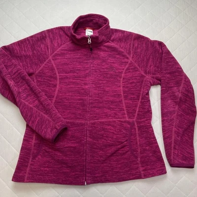 The North Face 夹克女式大号粉色 Polartec 热敏专业羊毛全拉链 — 第 1/4 张图片