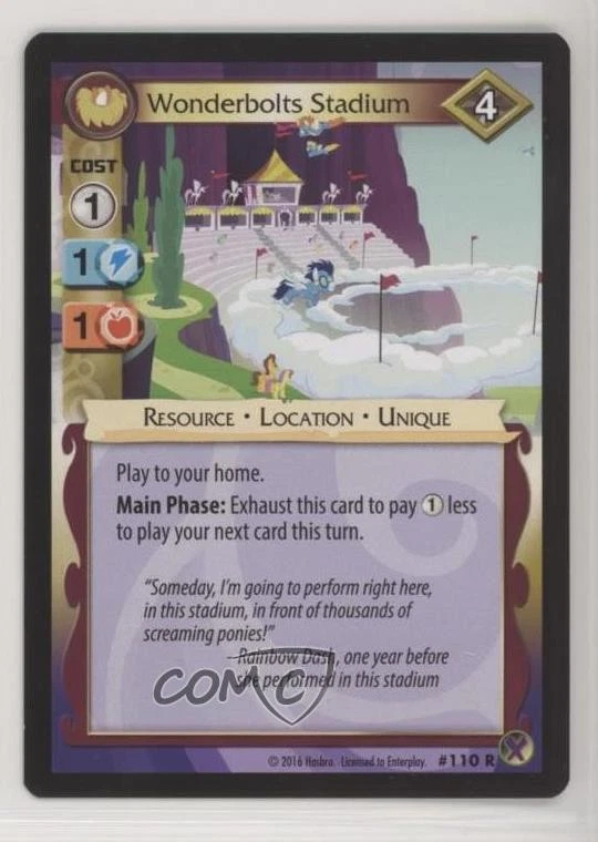 2016 My Little Pony Collectible Card Game - Marks in Time Wonderbolts Stadium - Image 1 of 2