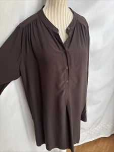 OPUS FINZENA zartes HEMD BLUSEN Kleid Schwarz BRAUN Viscose M 38 40 WIE NEU✨ - Bild 1 von 8
