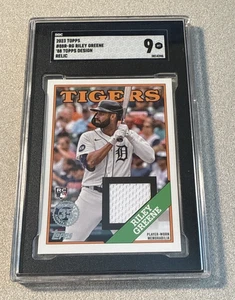 2023 Topps Series 1 RC Relic #88R-RG Riley Greene Tigers SGC 9 Mint - Picture 1 of 2