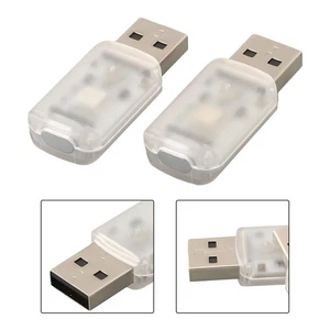 Easy to Install 2pcs USB Interior Lighting LED Car Light 7 Colors Ambient Light - Picture 1 of 12