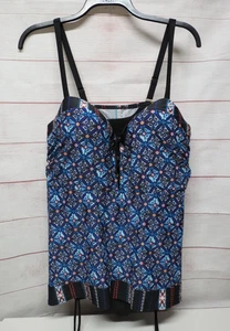 Traje de baño de una pieza con aros Lane Bryant Cacique talla 40DD - Imagen 1 de 9