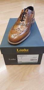 LOAKE Kerridge mens tan brogues with free tin of loake luxury shoe cream - Picture 1 of 6