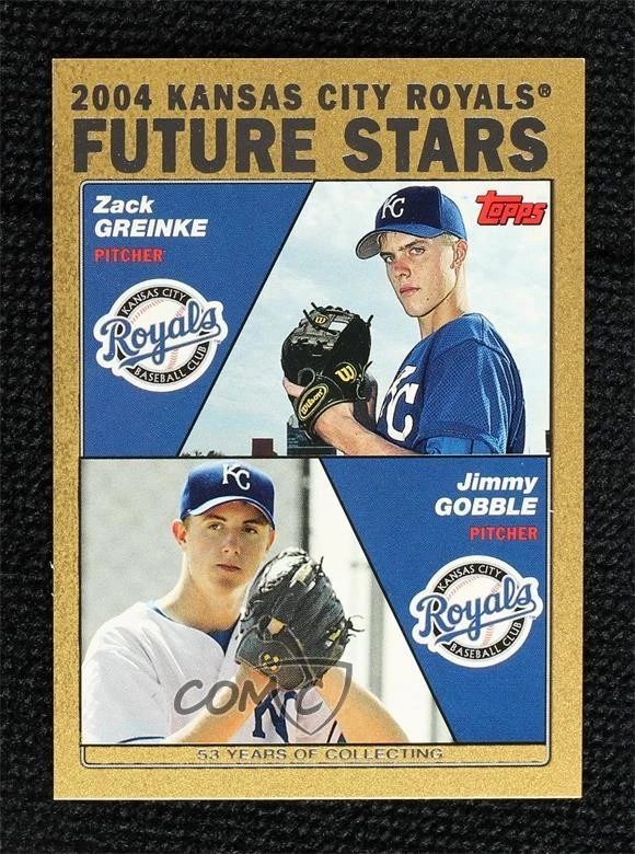 2004 Topps Future Stars Gold 833/2004 Zack Greinke Jimmy Gobble #330 - Image 1 of 3