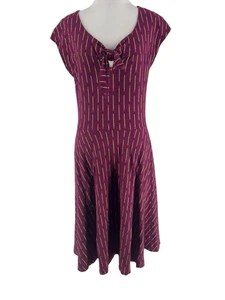 Effie’s Heart Women’s Plum Purple Short Sleeve Dress Size Medium - Picture 1 of 4