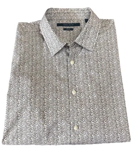 Perry Ellis mens shirt size XL button short sleeve stretch front work party nice - Picture 1 of 14