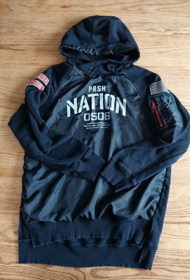 Parish Nation 0506 Pullover Sudadera con Capucha Azul Bandera de EE. UU. Bolsillo Sabiduría Para Hombres Talla XLarge Foto 1 de 4