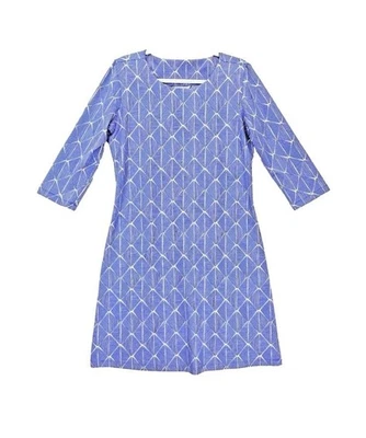 Vestido Ryder MAHI GOLD Shift Manga 3/4 Cuello Redondo En Azul, Pequeño, ¡Nuevo!  $175 Foto 1 de 4