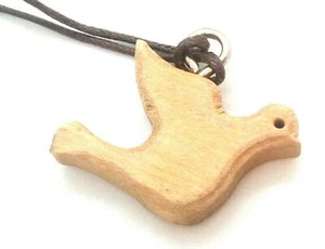 Collar Dije Paloma de Madera de Oliva Hecho en Italia - Imagen 1 de 2