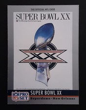 1990 Pro Set Super Bowl XX Card #20 Chicago Bears 46 New England Patriots 10