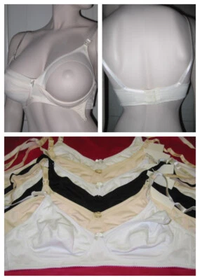 3 pk SOFT CUP POLY COTTON NURSING  BREAST FEEDING WIRE FREE BRAS  46DD 40C - Image 1 of 3