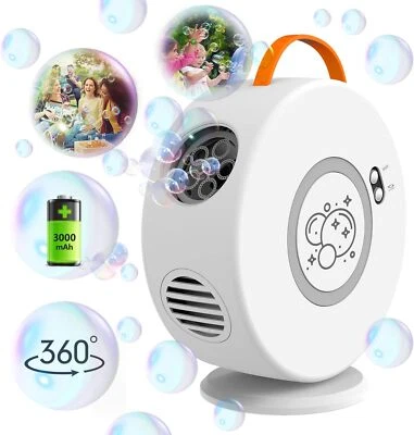 Seifenblasen-Maschine, Blasenmacher Spielzeug für Kinder, 90°/360°drehbar - Bild 1 von 4