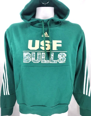 NUEVO South Florida USF Bulls Verde Adidas Sudadera con Capucha Sudadera Para Hombre L Foto 1 de 4