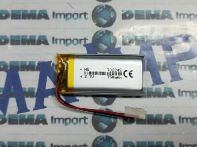 batterie a litio di polimeri 3.7 v dispositivi elettrici misura 750mha  702245 - Immagine 1 di 3
