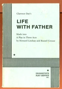 LIFE WITH FATHER Play in 3 acts Lindsay & Crouse Acting Edition 1975 vintage PB - Imagen 1 de 1