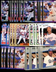JOHN SHELBY BULK LOT OF 100 BASEBALL CARDS DODGERS ORIOLES LEXINGTON KENTUCKY