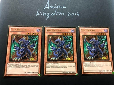 USA SELLER Yugioh 3 X Vice Dragon Gold Rare GLD3-EN002 Limited Edition VLP - Image 1 of 2
