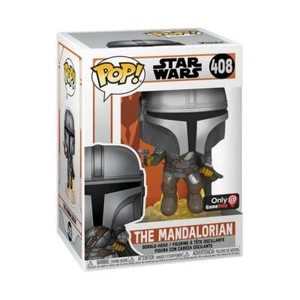 Funko Pop! Star Wars The Mandalorian Flying With Blaster GameStop Exclusive #408 - Picture 1 of 2