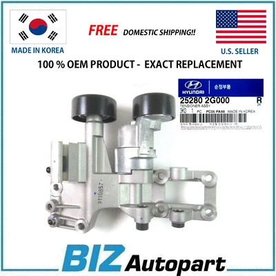 GENUINE ! BELT TENSIONER for 06-10 HYUNDAI 06-10 KIA 2.0L 2.4L OE# 25280-2G000 Foto 1 de 2